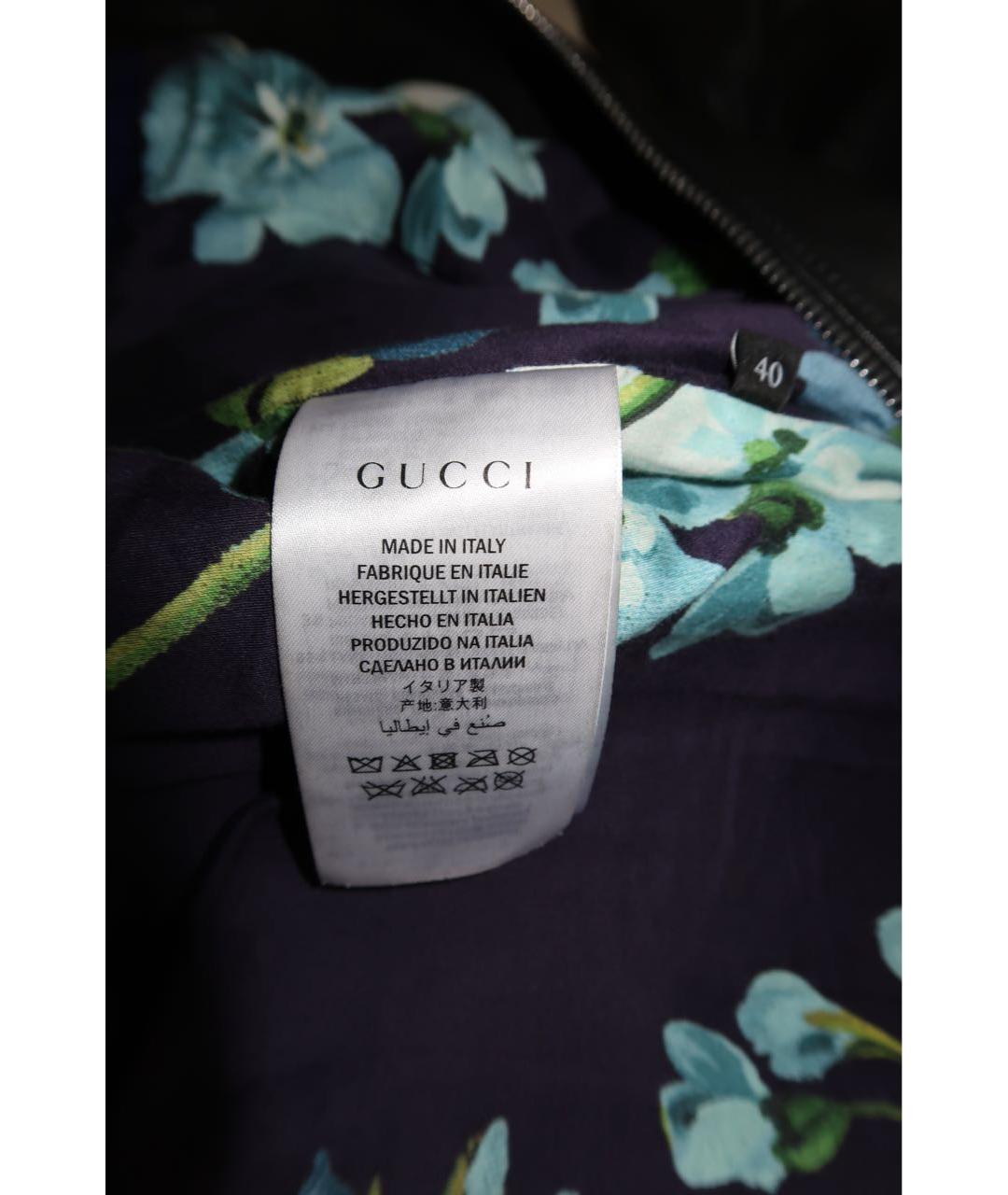 GUCCI Черная кожаная куртка, фото 4