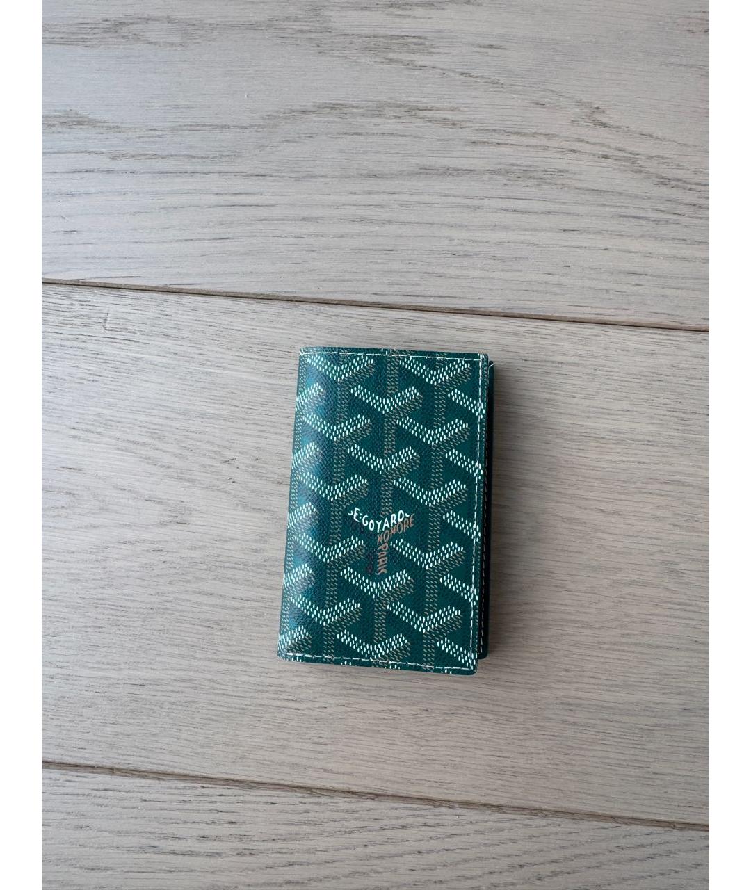 GOYARD Зеленый кожаный кардхолдер, фото 3