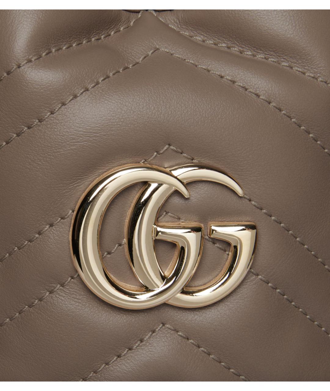 GUCCI Бежевая кожаная сумка через плечо, фото 3