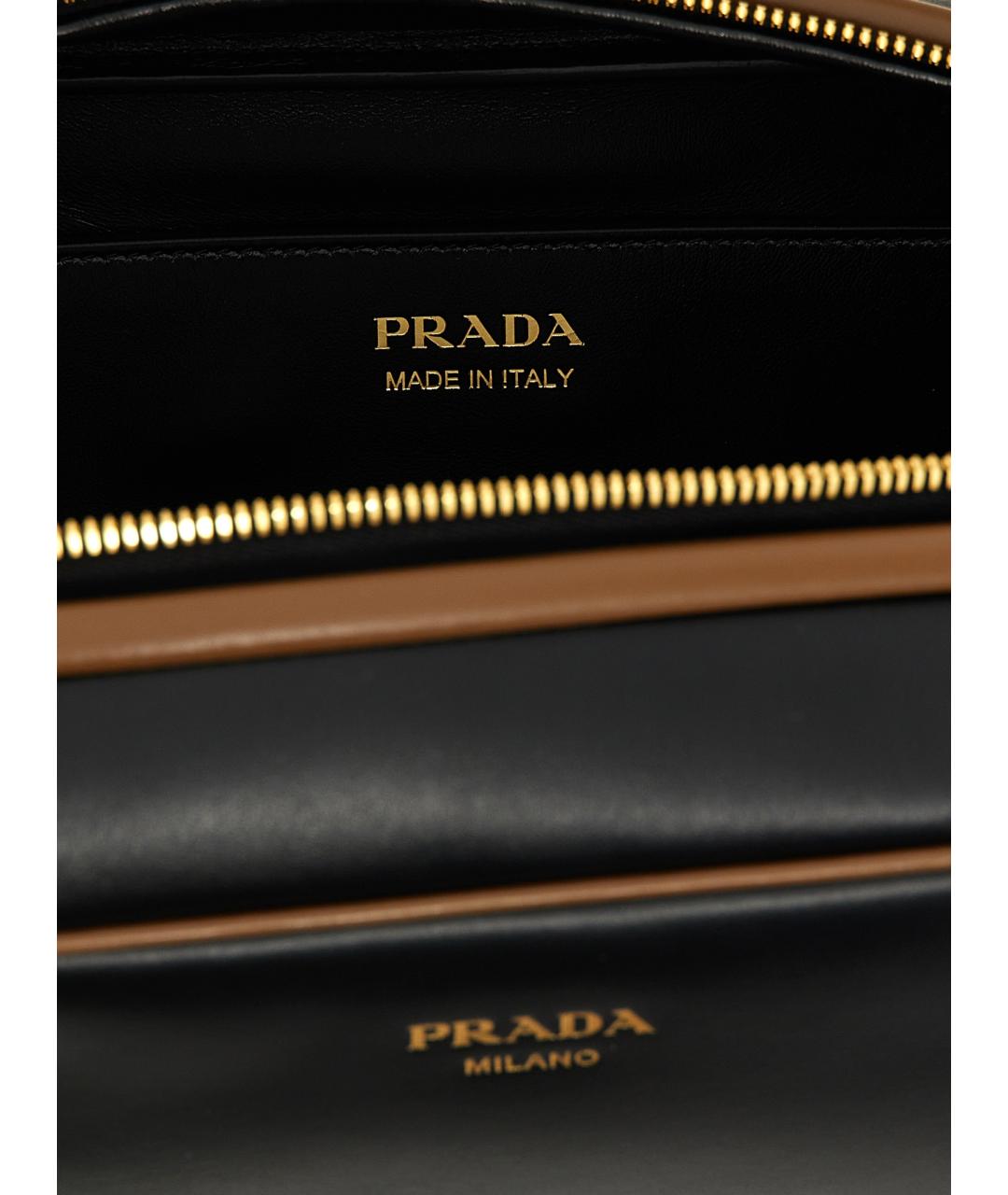 PRADA Черная кожаная сумка через плечо, фото 4