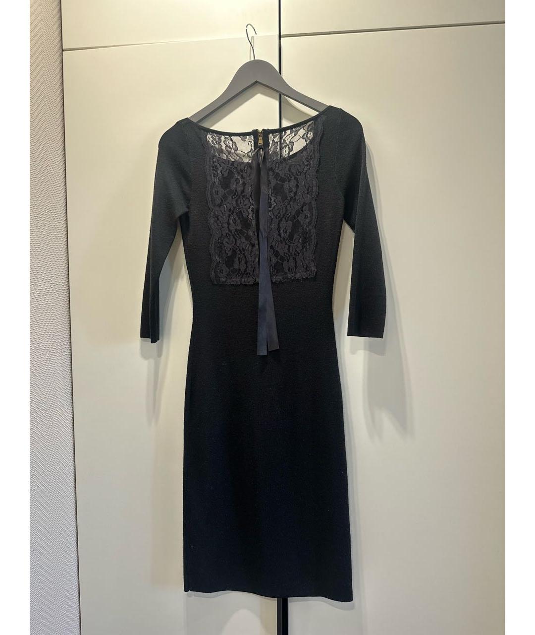 VALENTINO Черное вискозное коктейльное платье, фото 2
