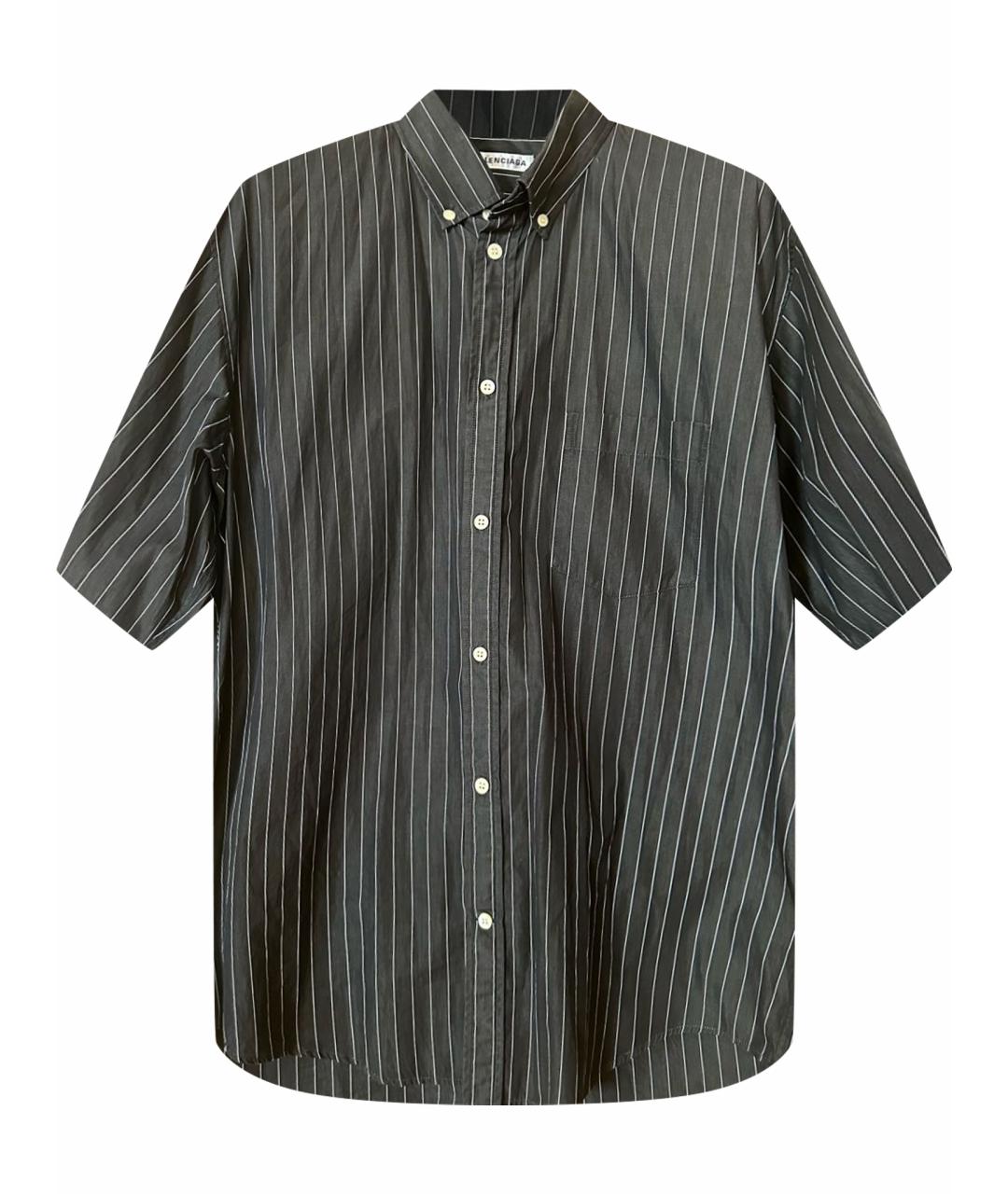 BALENCIAGA Черная хлопковая рубашка, фото 1