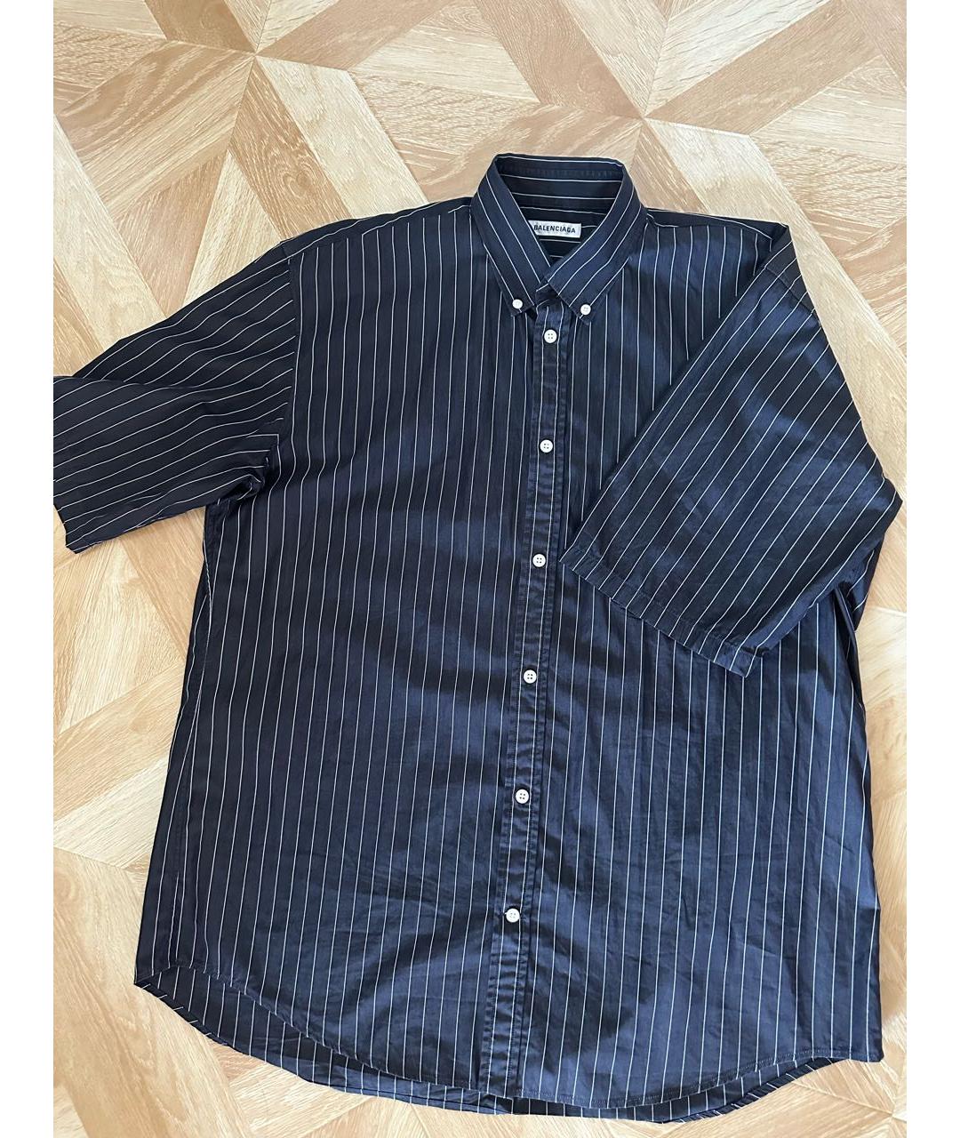 BALENCIAGA Черная хлопковая рубашка, фото 5
