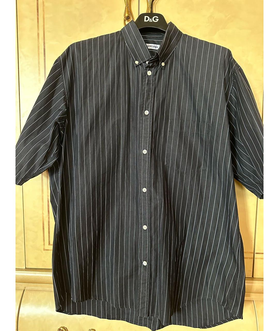 BALENCIAGA Черная хлопковая рубашка, фото 6