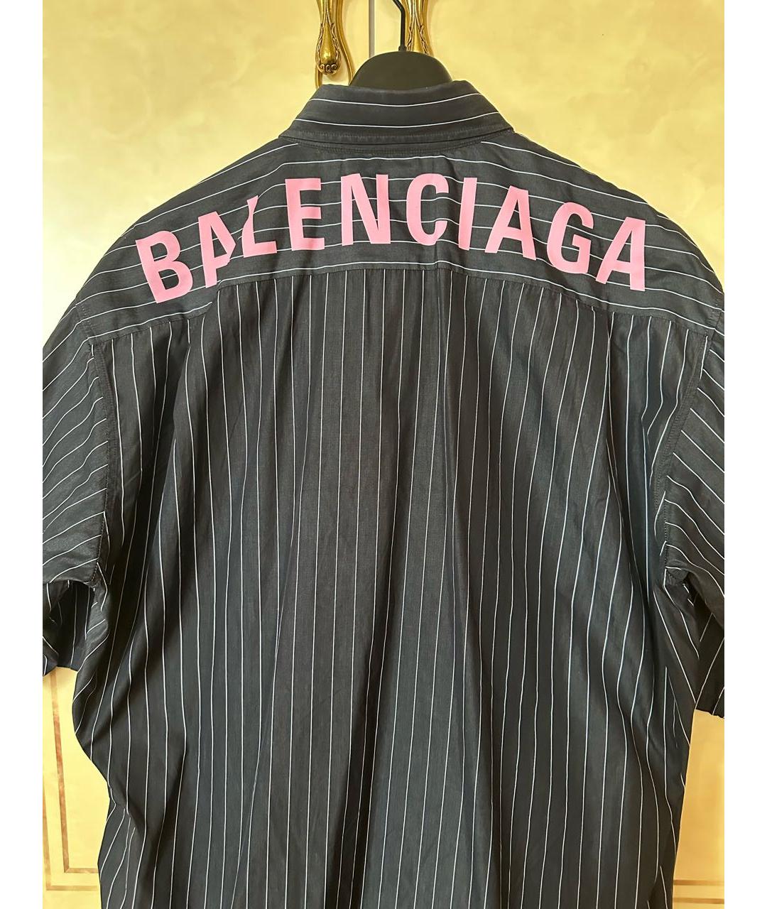 BALENCIAGA Черная хлопковая рубашка, фото 2