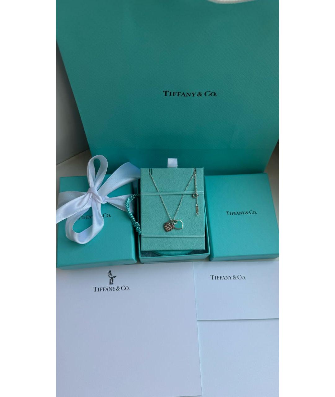 TIFFANY&CO Бирюзовая серебряная подвеска, фото 3