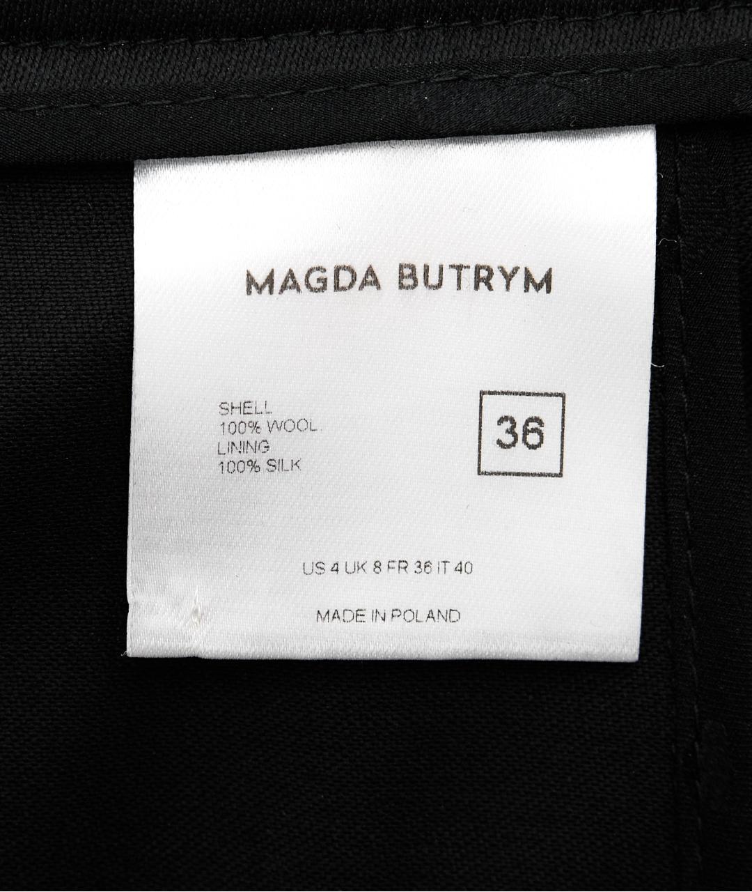 MAGDA BUTRYM Черные шерстяные прямые брюки, фото 7