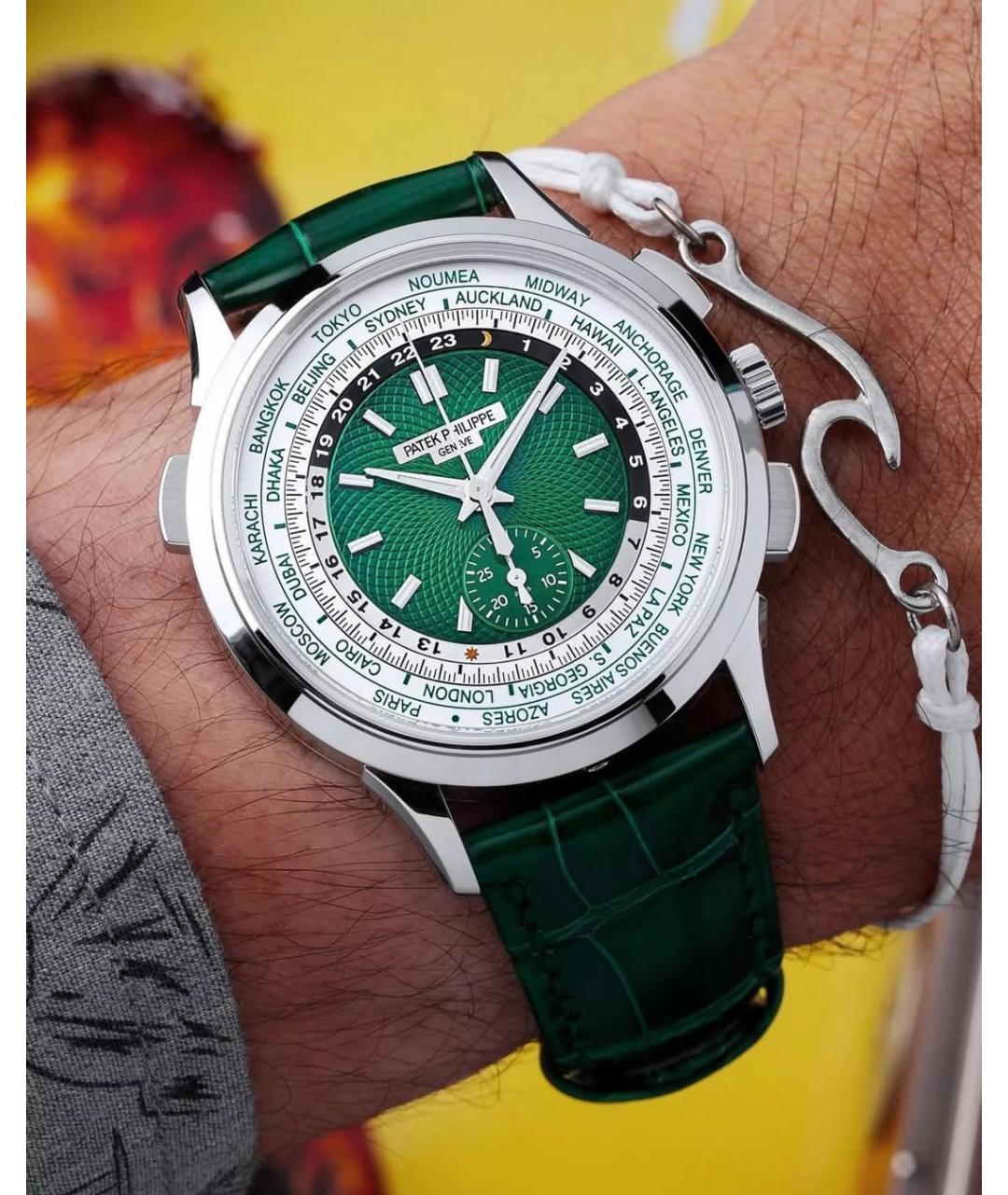 PATEK PHILIPPE Зеленые платиновые часы, фото 7