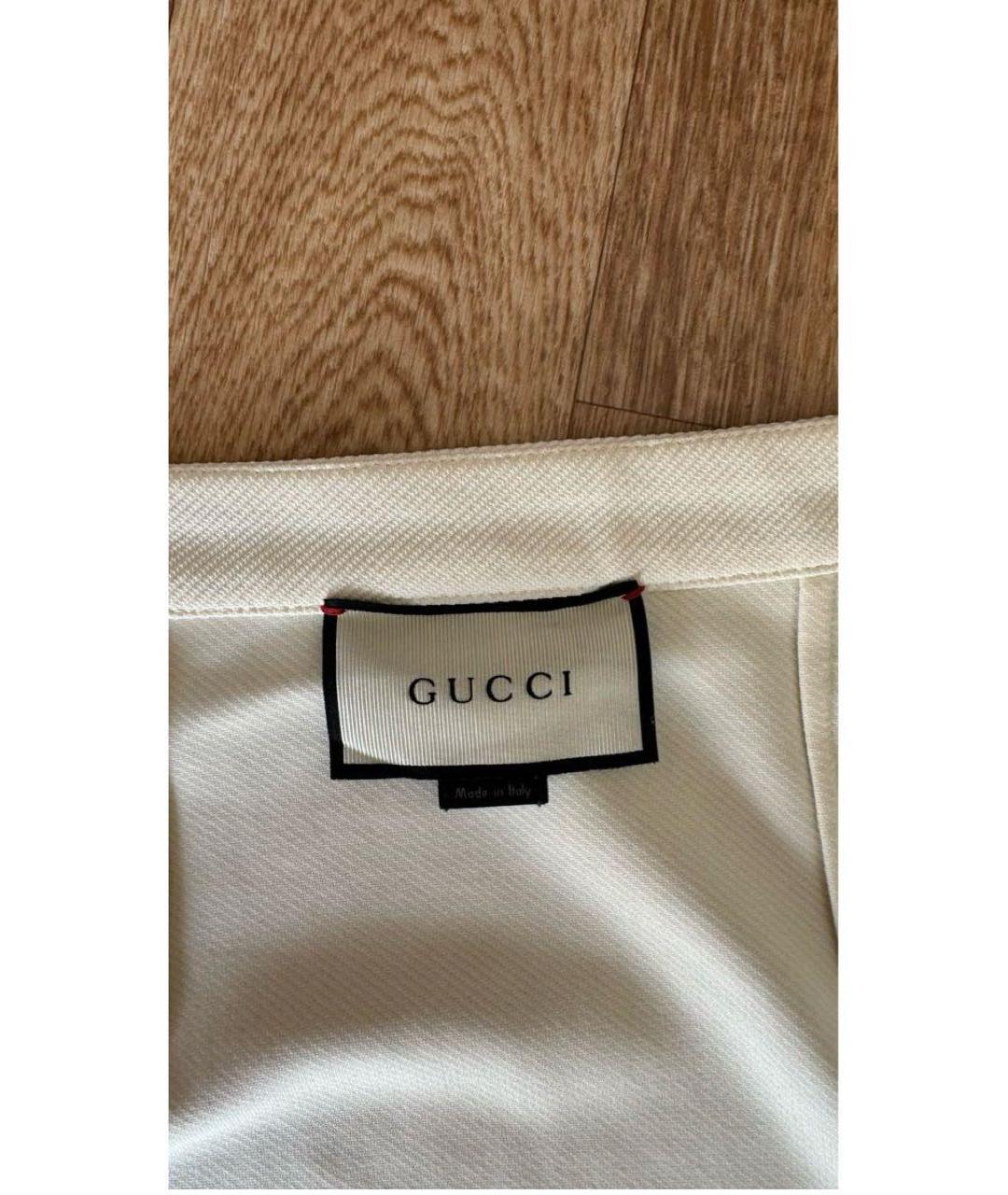 GUCCI Бежевая полиэстеровая юбка мини, фото 4