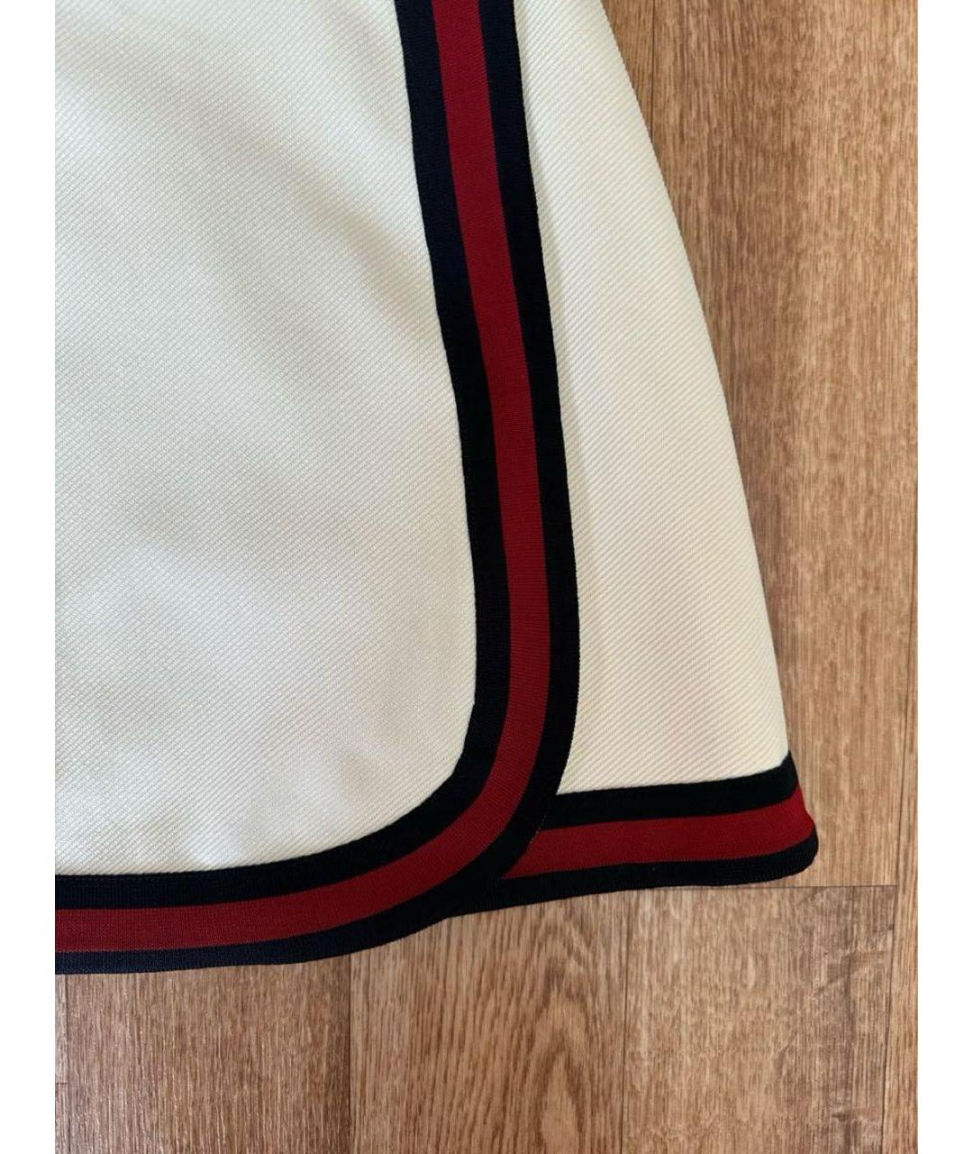 GUCCI Бежевая полиэстеровая юбка мини, фото 3