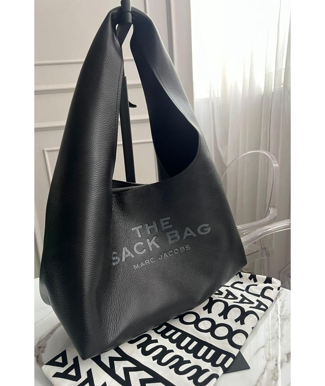 MARC JACOBS Черная кожаная сумка с короткими ручками, фото 4