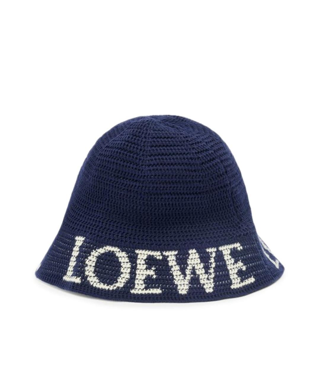 LOEWE Темно-синяя хлопковая панама, фото 1