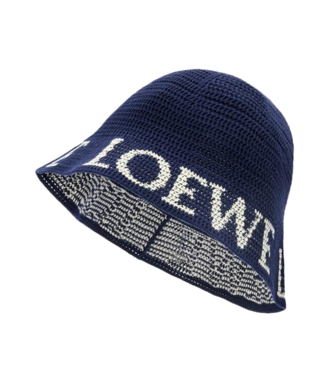 LOEWE Темно-синяя хлопковая панама, фото 2