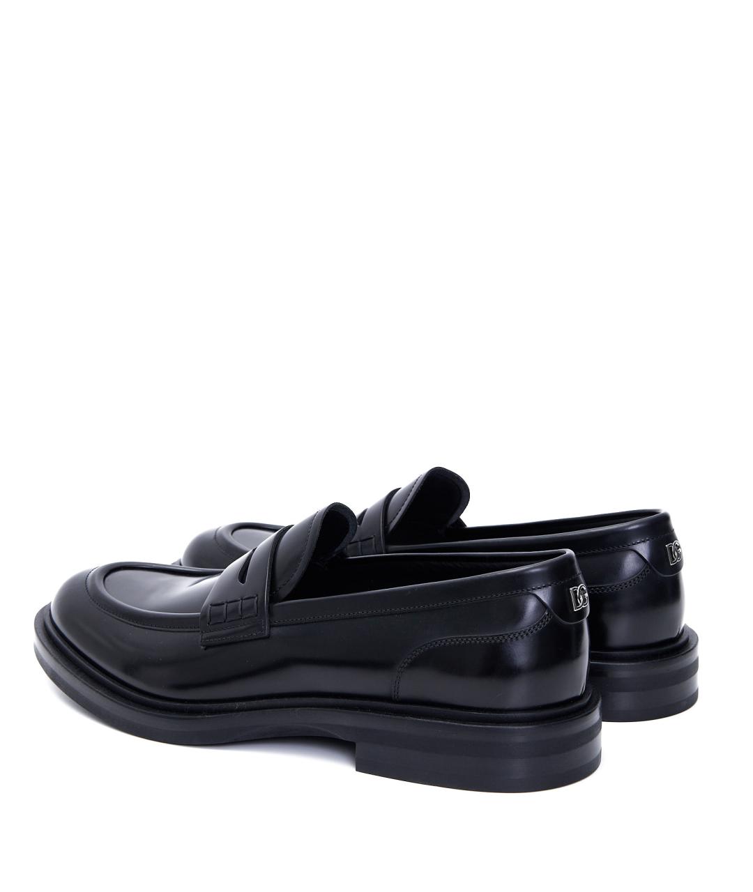 DOLCE&GABBANA Черные кожаные туфли, фото 3