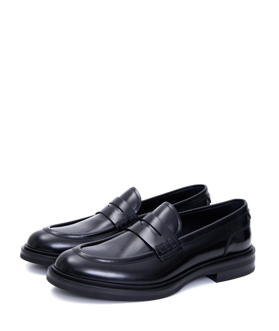 DOLCE&GABBANA Черные кожаные туфли, фото 2