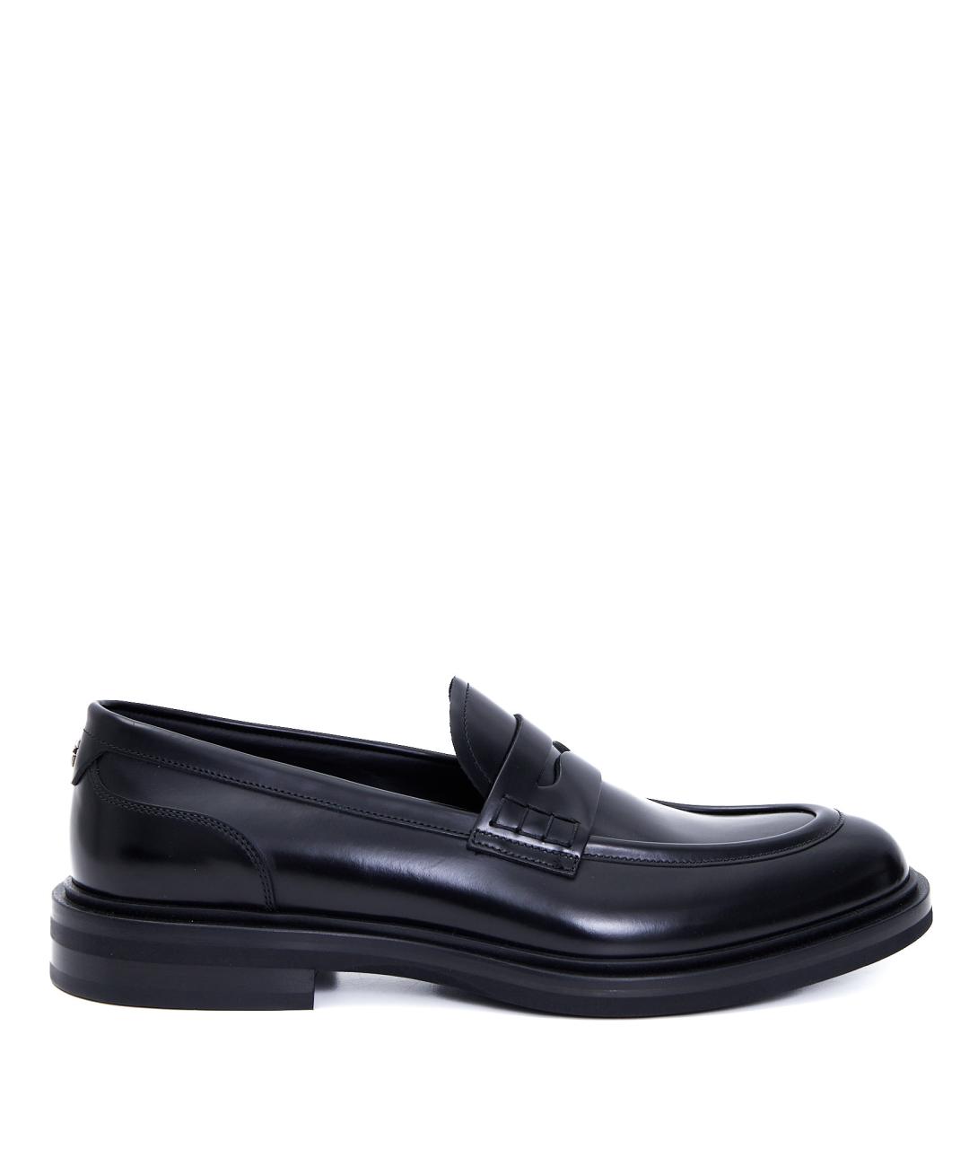 DOLCE&GABBANA Черные кожаные туфли, фото 1
