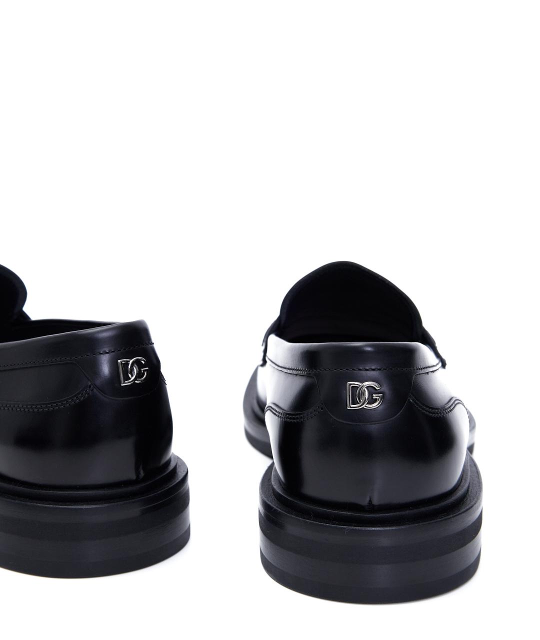 DOLCE&GABBANA Черные кожаные туфли, фото 5