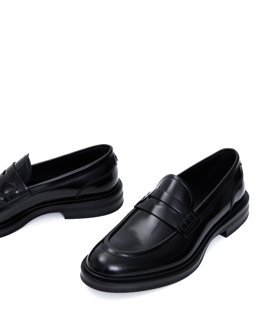 DOLCE&GABBANA Черные кожаные туфли, фото 4