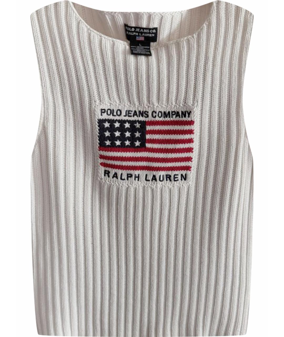 POLO RALPH LAUREN Белая хлопковая майка, фото 1