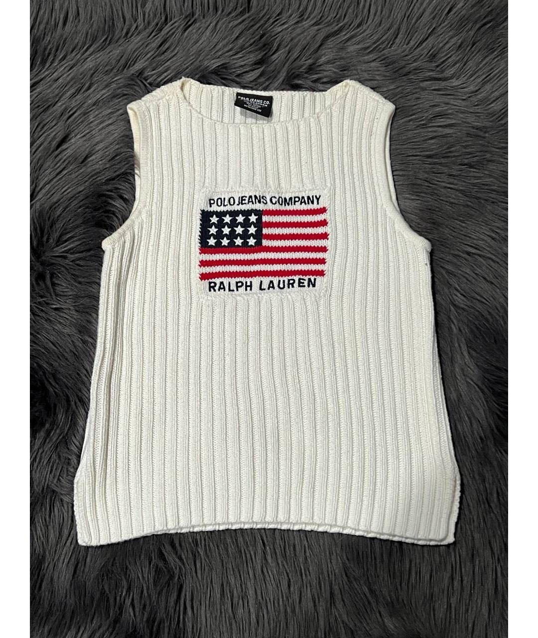 POLO RALPH LAUREN Белая хлопковая майка, фото 2