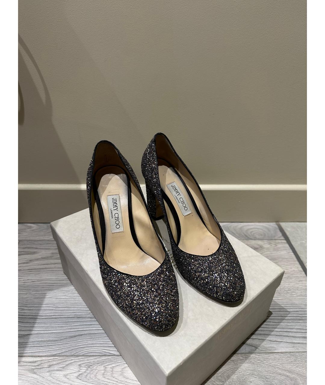 JIMMY CHOO Серые текстильные туфли, фото 3