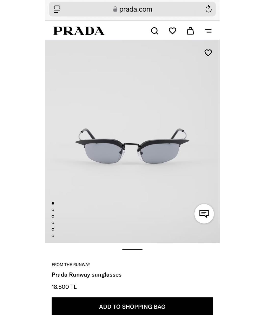 PRADA Черные металлические солнцезащитные очки, фото 6