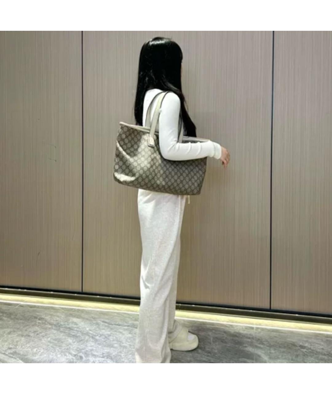 GUCCI Бежевая сумка тоут, фото 8