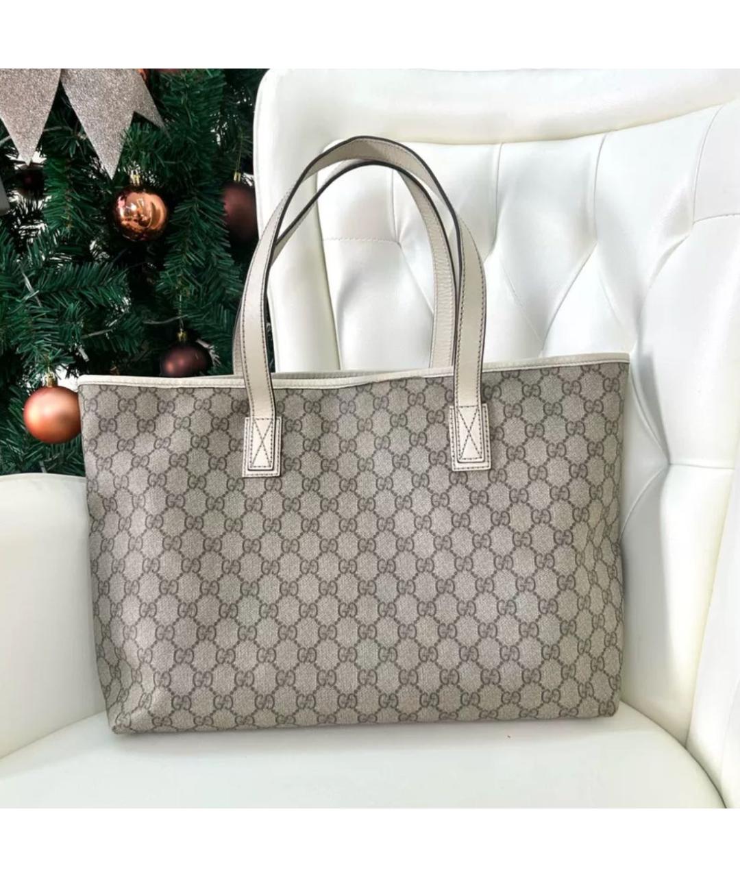 GUCCI Бежевая сумка тоут, фото 3