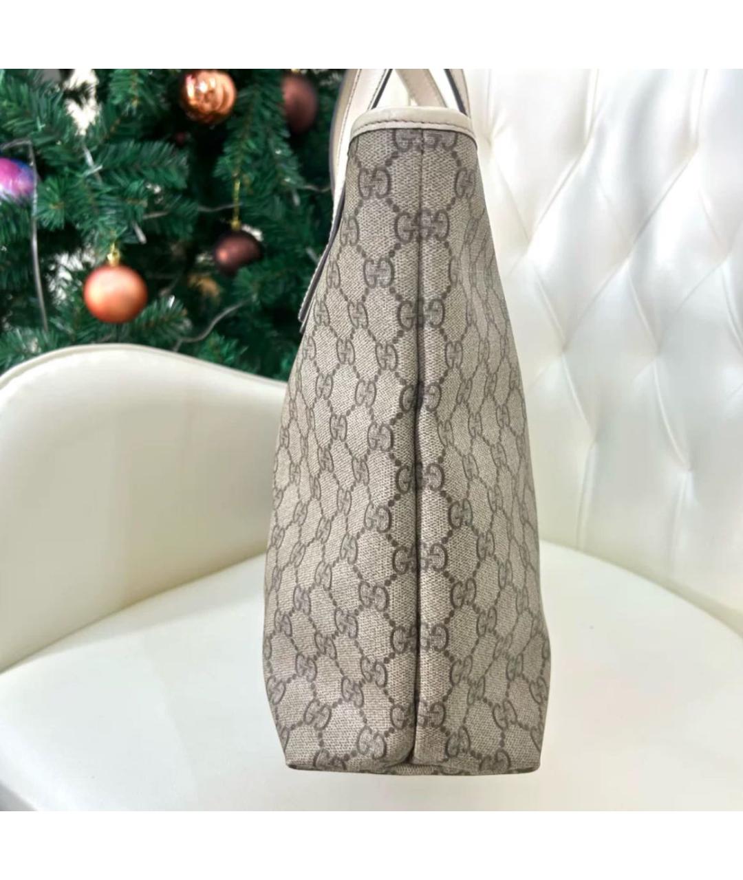 GUCCI Бежевая сумка тоут, фото 4