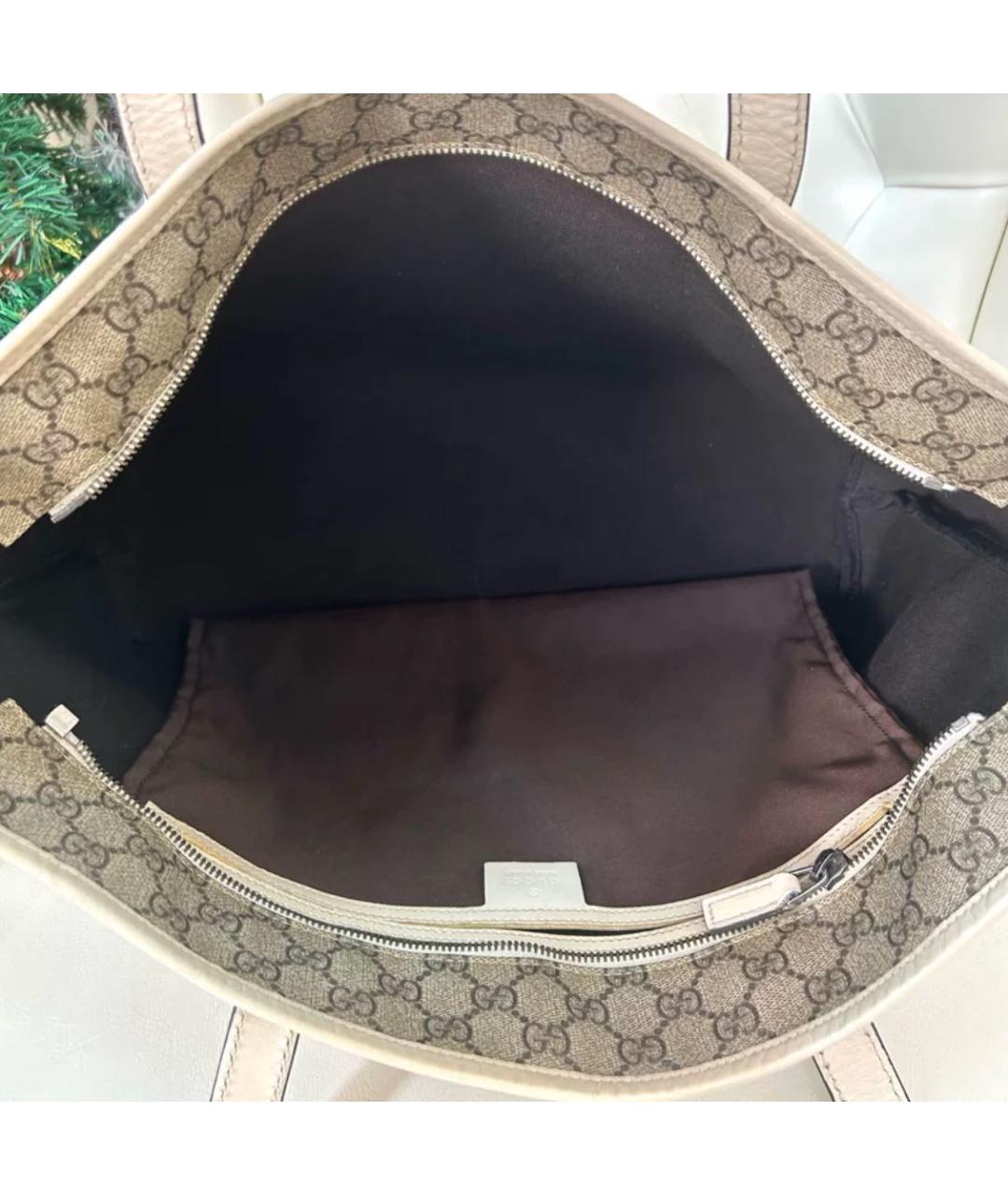 GUCCI Бежевая сумка тоут, фото 7