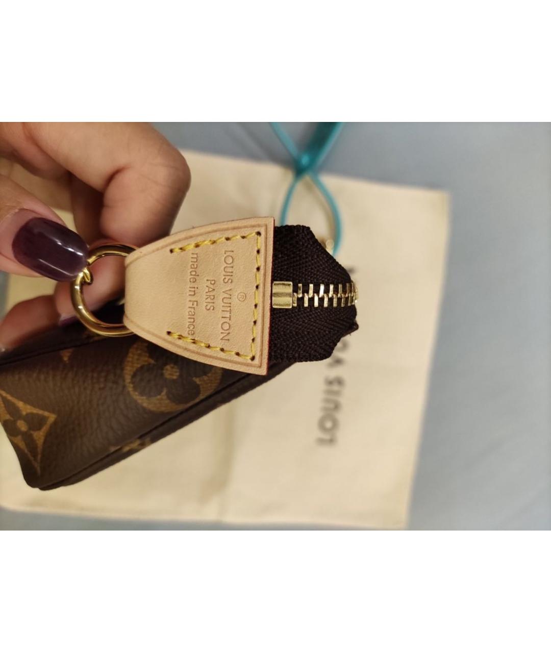 LOUIS VUITTON Коричневая кожаная сумка через плечо, фото 3