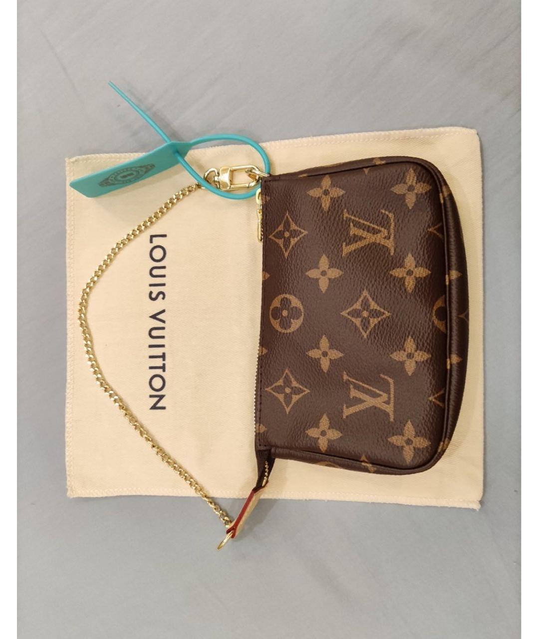 LOUIS VUITTON Коричневая кожаная сумка через плечо, фото 2