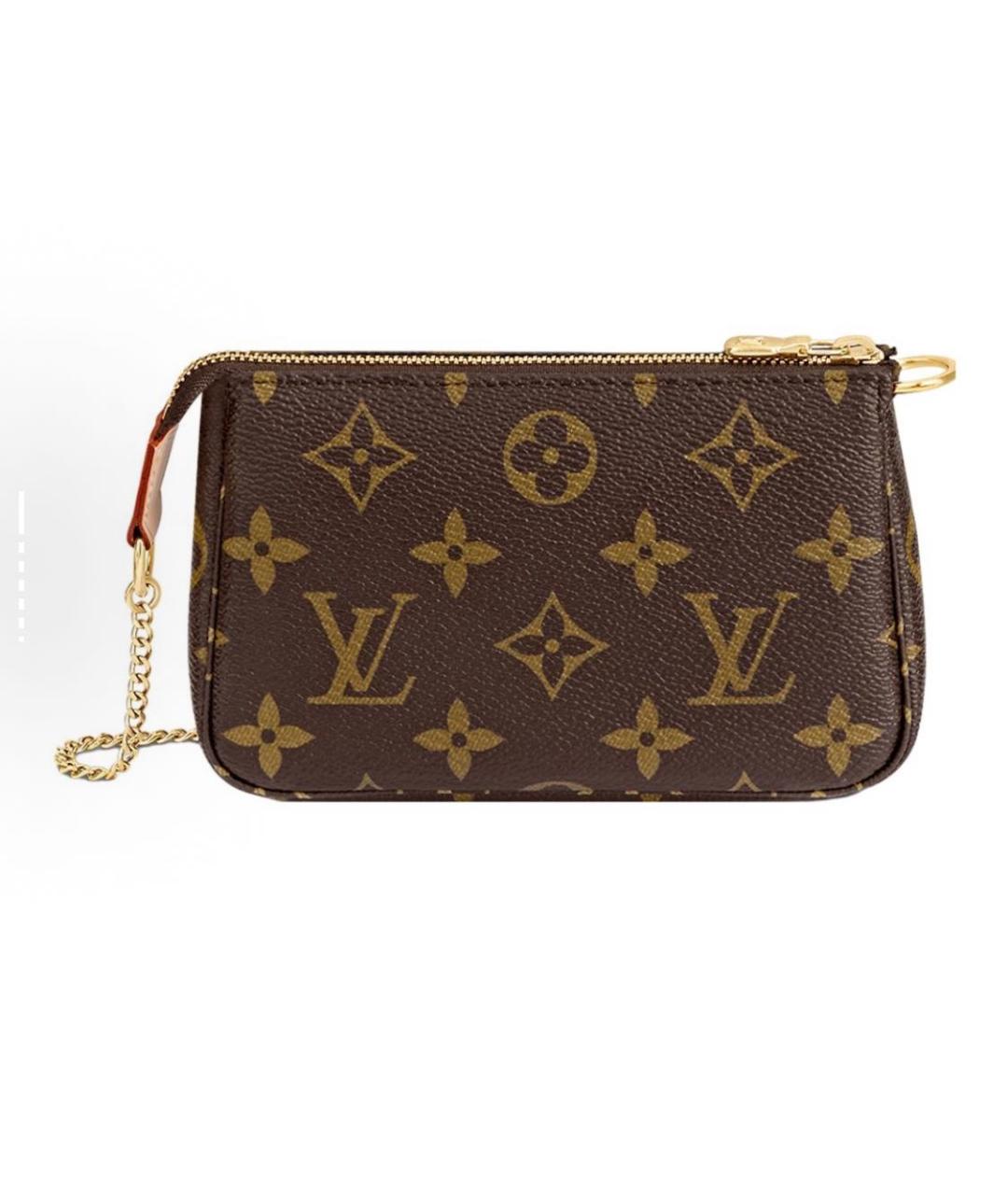 LOUIS VUITTON Коричневая кожаная сумка через плечо, фото 5