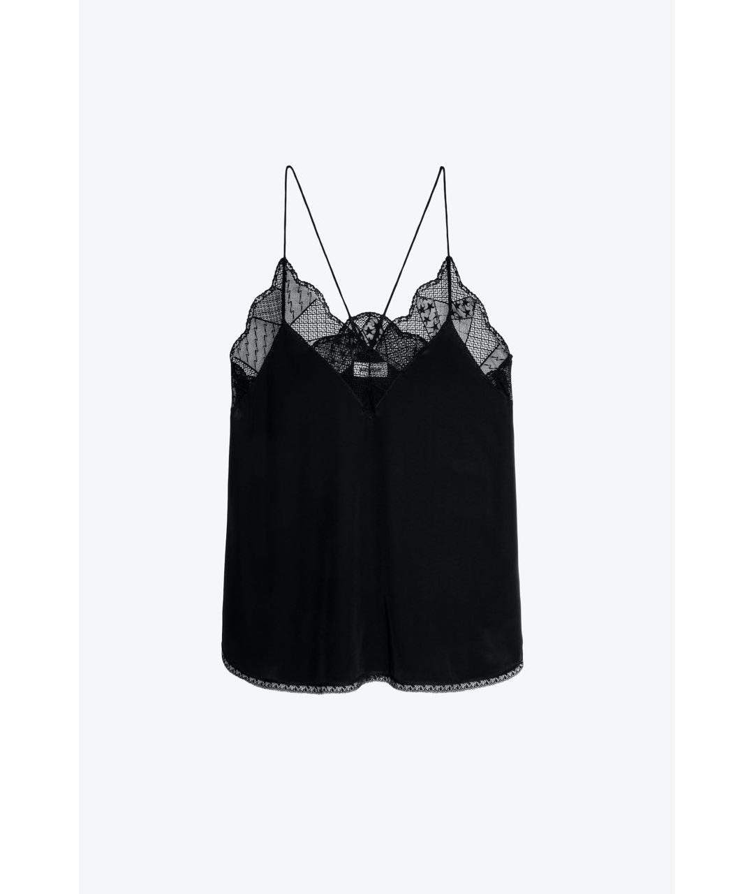 ZADIG & VOLTAIRE Черная шелковая майка, фото 3