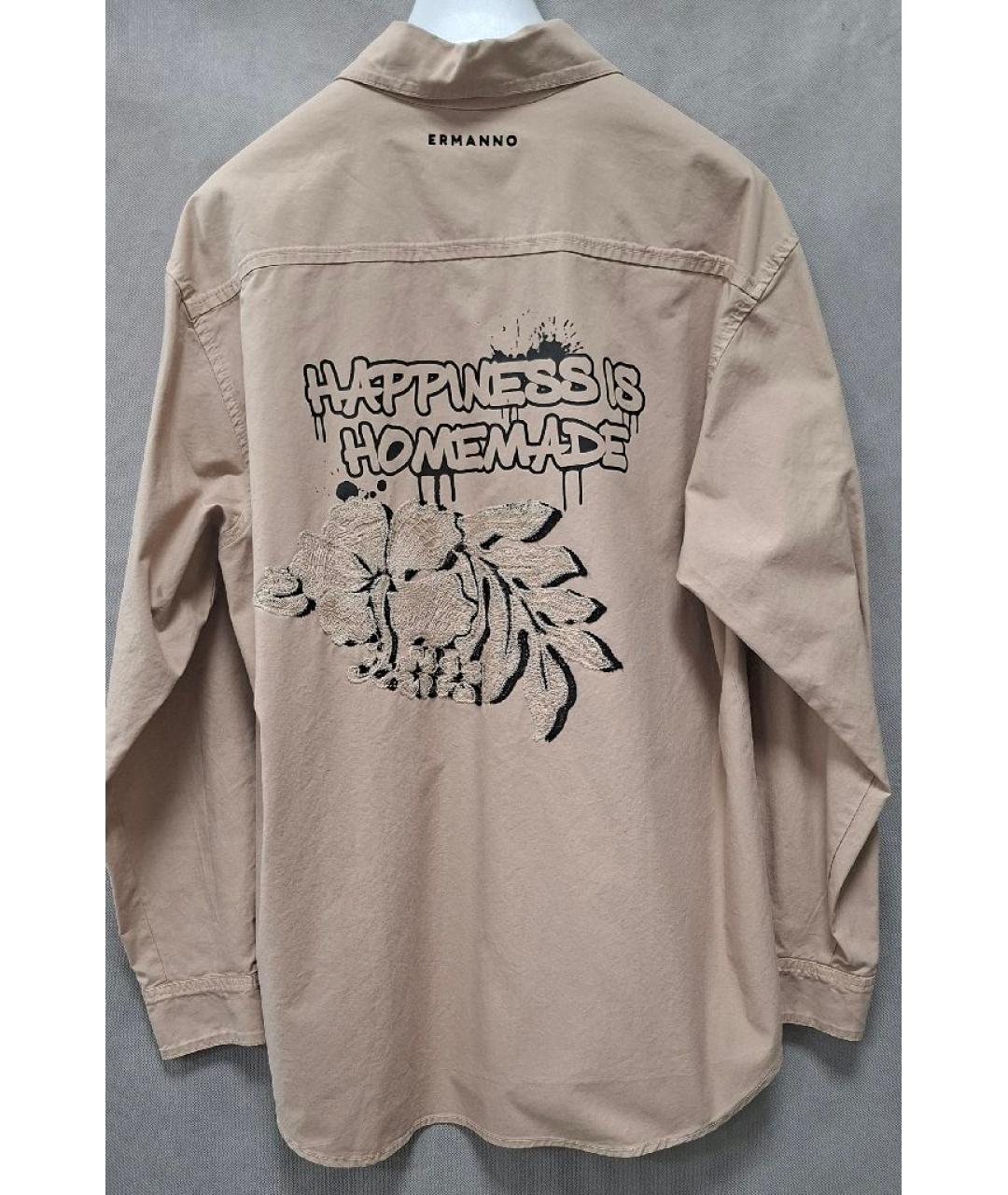 ERMANNO SCERVINO Бежевая хлопковая рубашка, фото 2