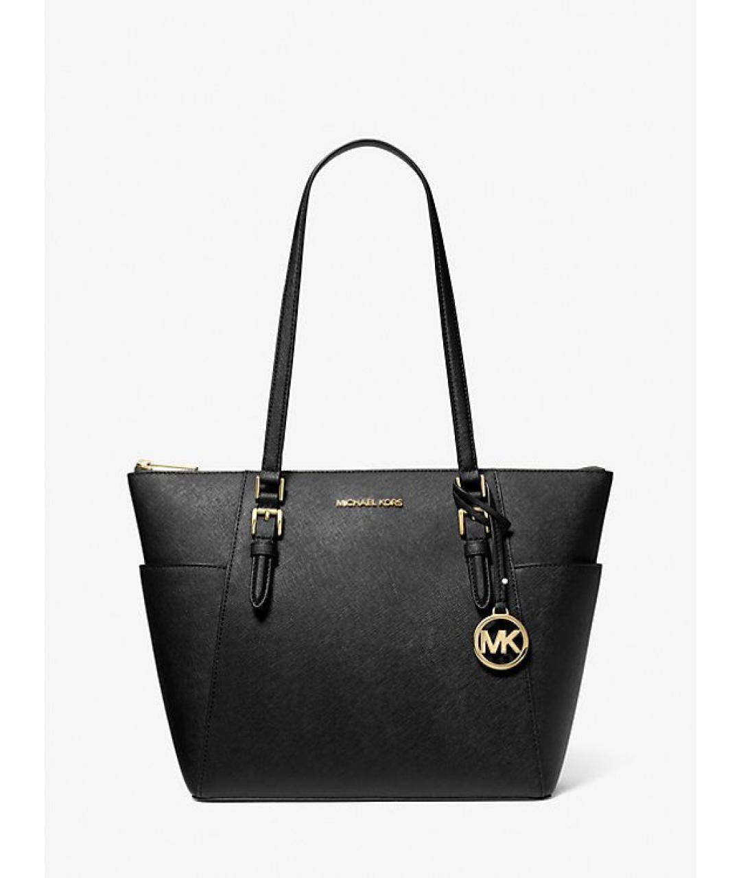 MICHAEL KORS Черная сумка тоут из искусственной кожи, фото 6