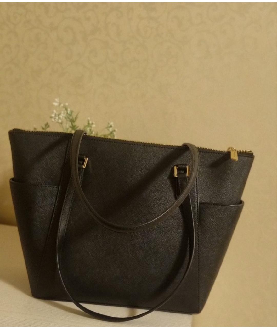 MICHAEL KORS Черная сумка тоут из искусственной кожи, фото 3