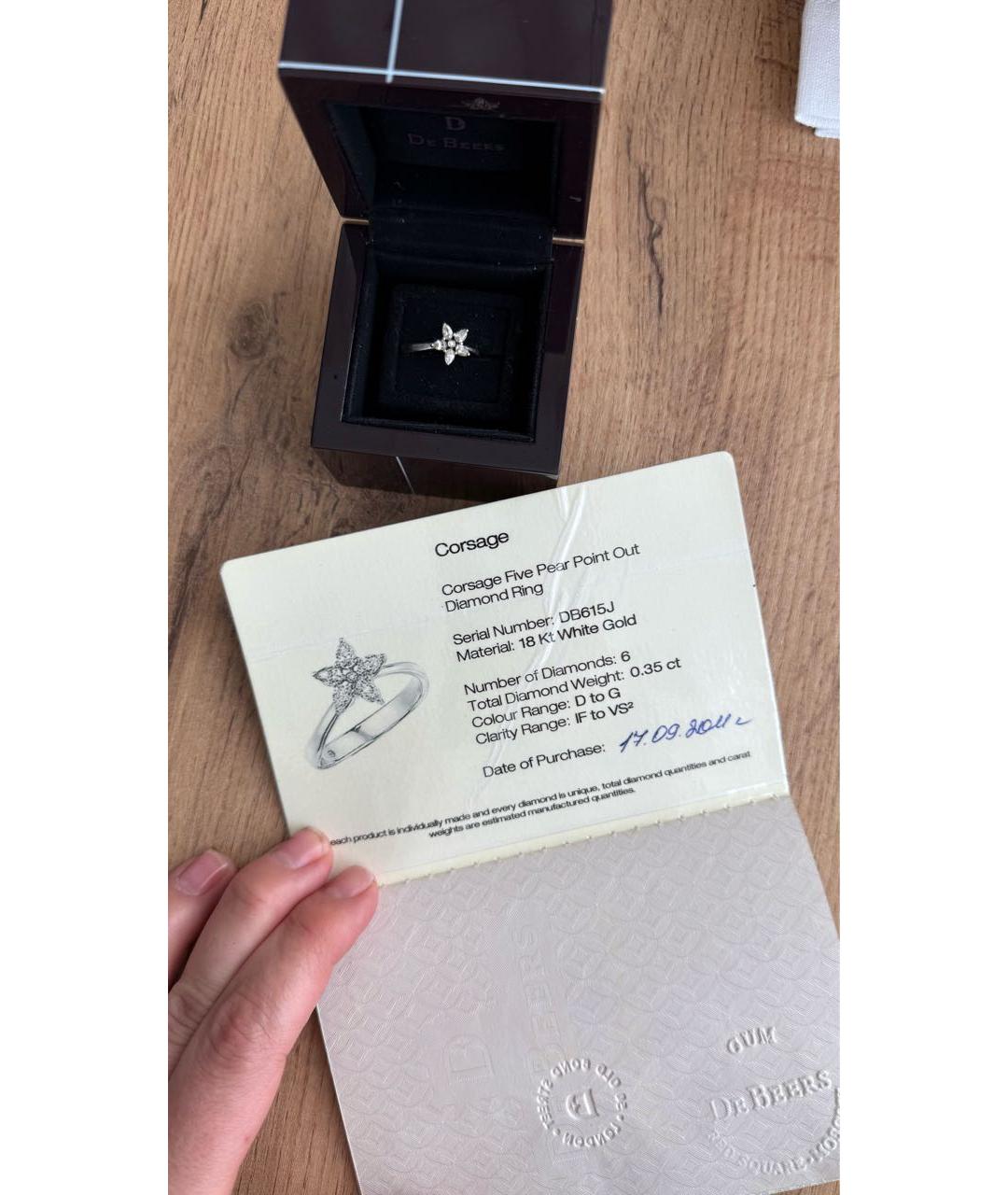 DE BEERS Кольцо из белого золота, фото 6