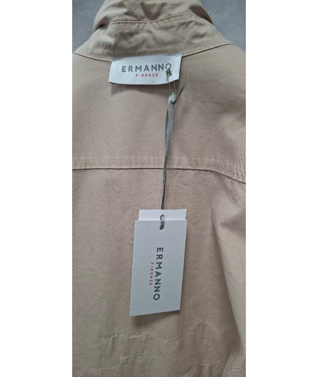 ERMANNO SCERVINO Бежевый хлопковый костюм с брюками, фото 3