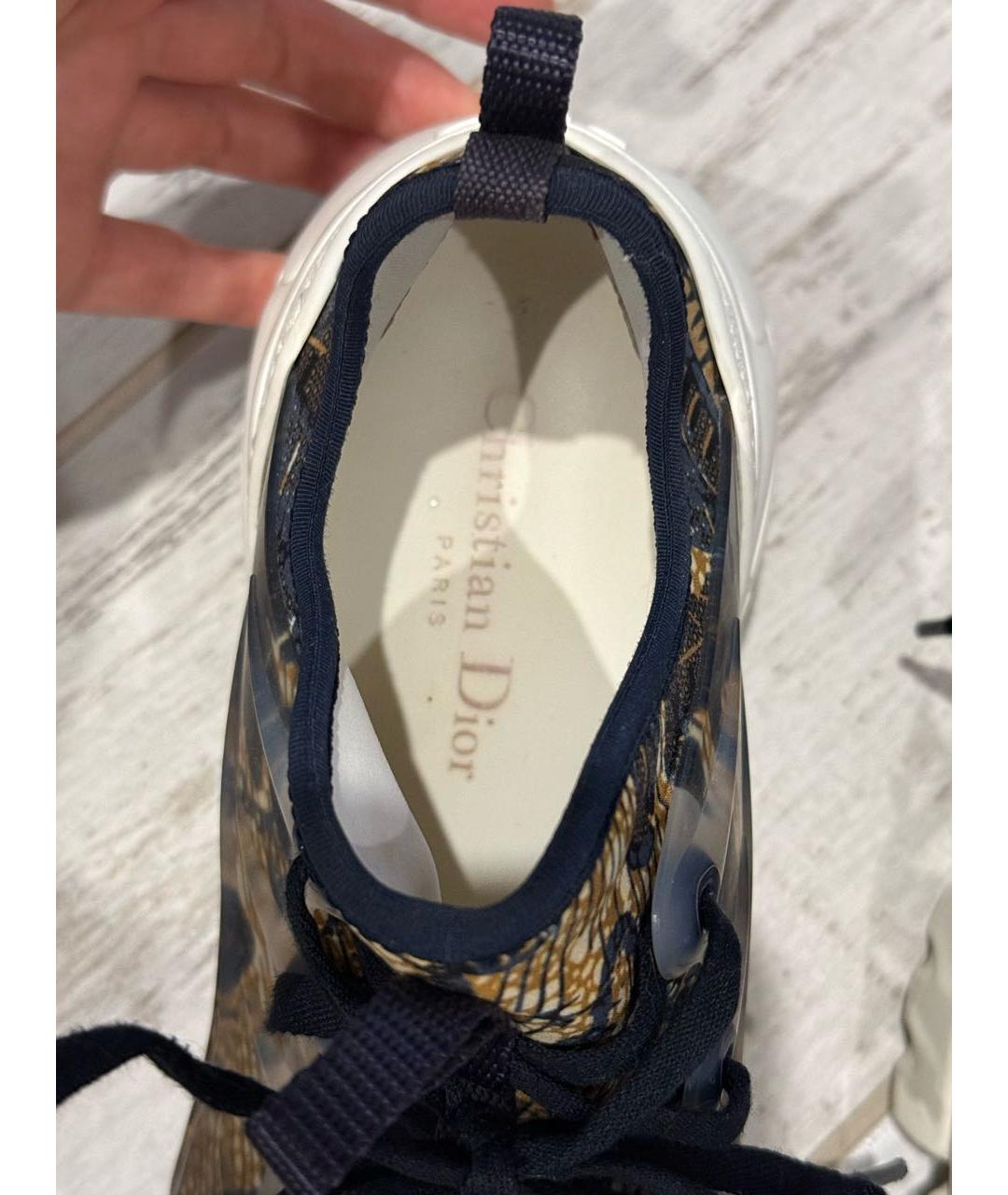 CHRISTIAN DIOR Темно-синие текстильные кроссовки, фото 5
