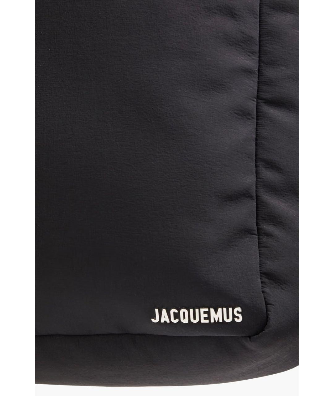 JACQUEMUS Черная льняная сумка через плечо, фото 3