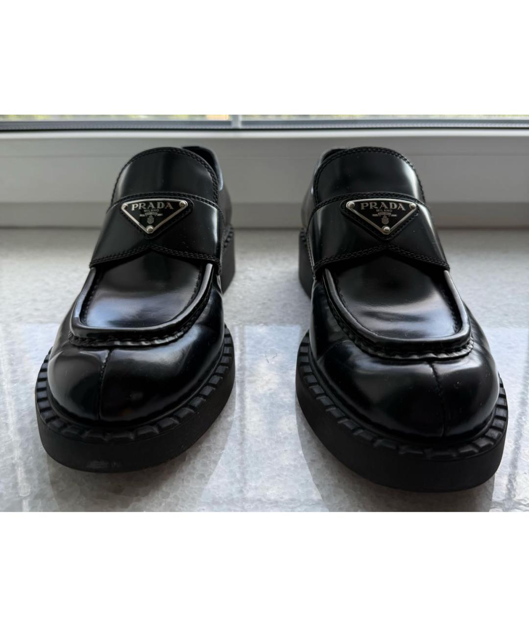 PRADA Черные лоферы из лакированной кожи, фото 6