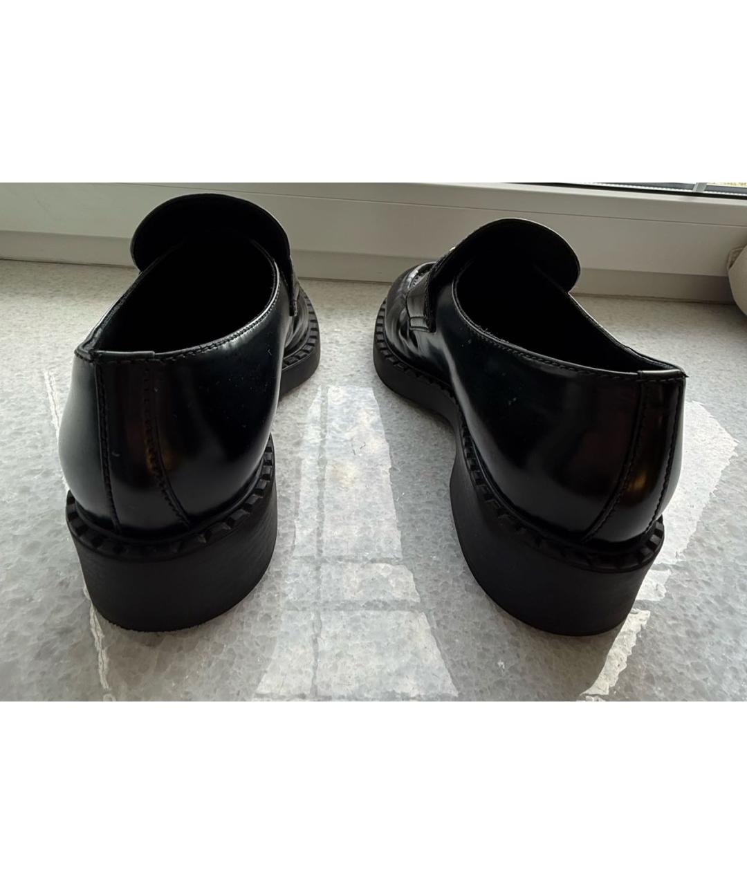 PRADA Черные лоферы из лакированной кожи, фото 5