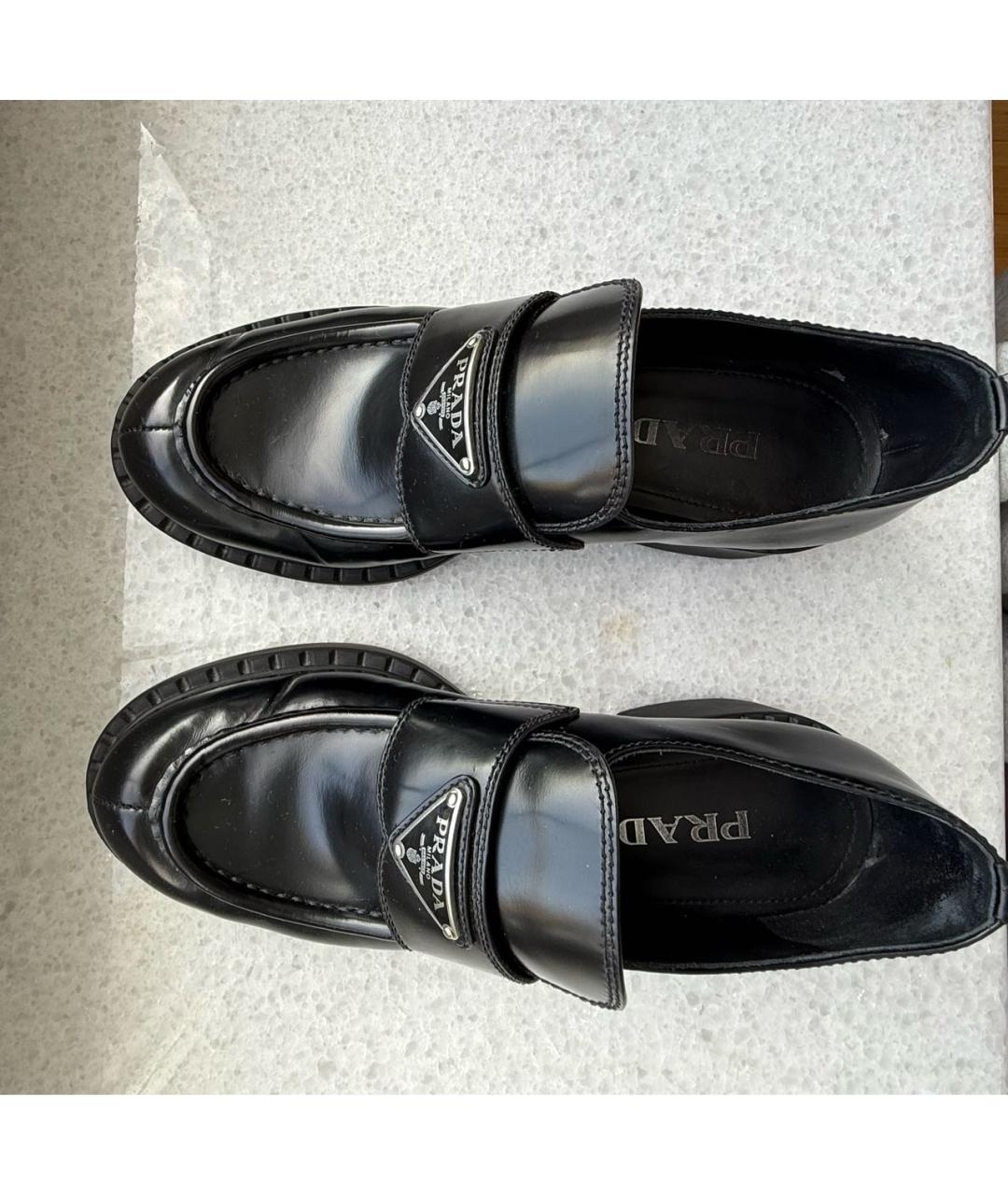 PRADA Черные лоферы из лакированной кожи, фото 4