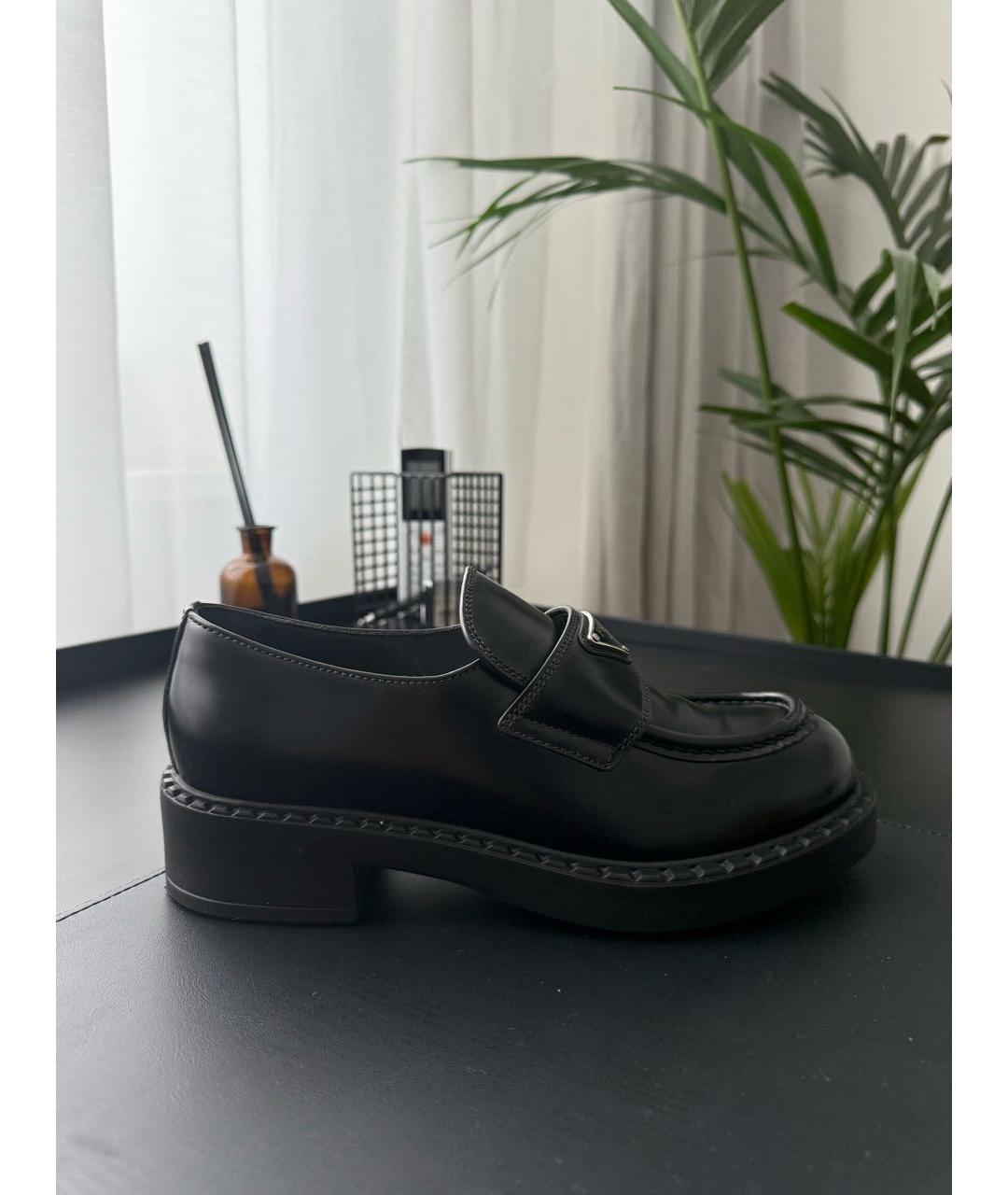 PRADA Черные кожаные лоферы, фото 7