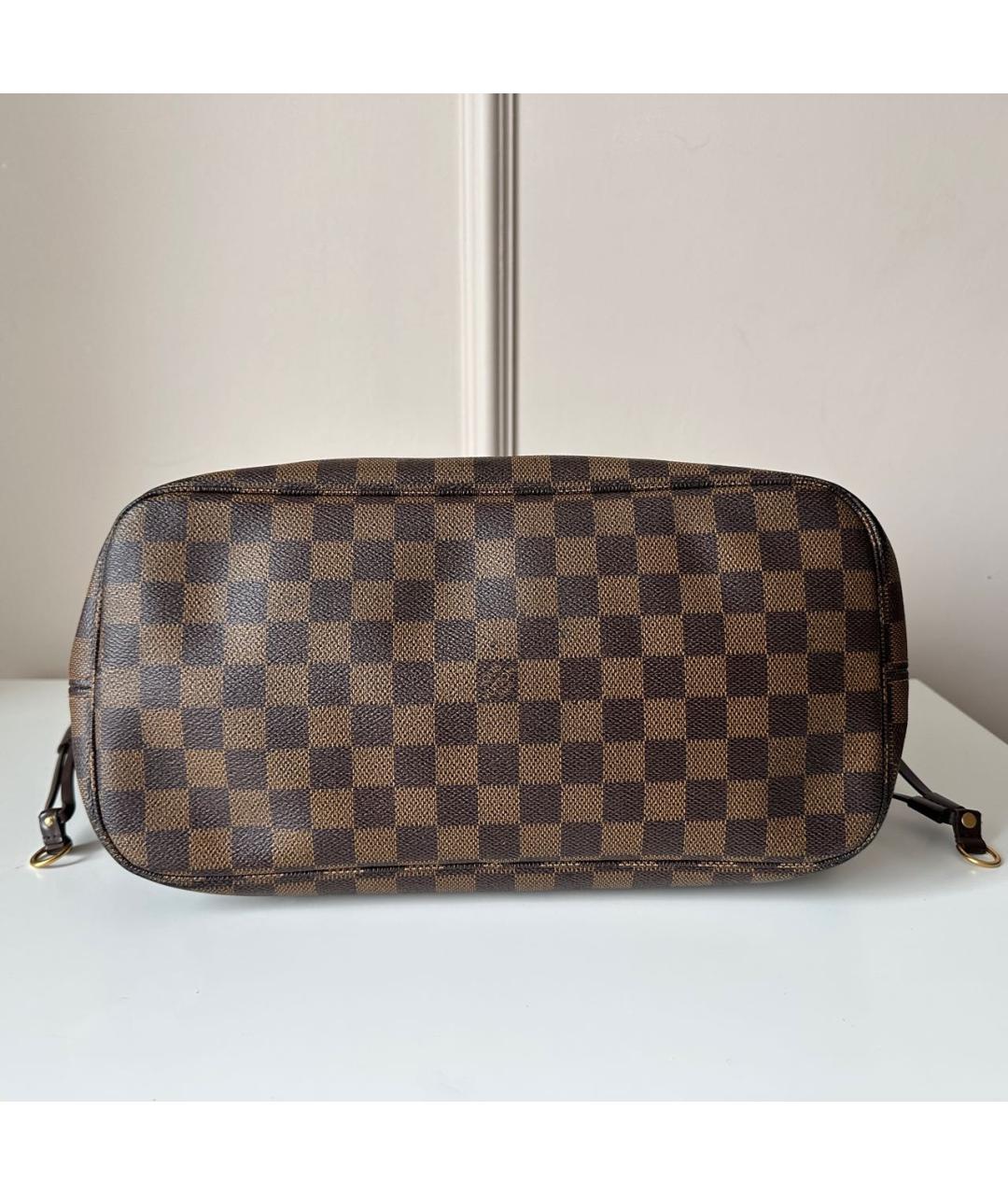 LOUIS VUITTON Коричневая кожаная сумка тоут, фото 5