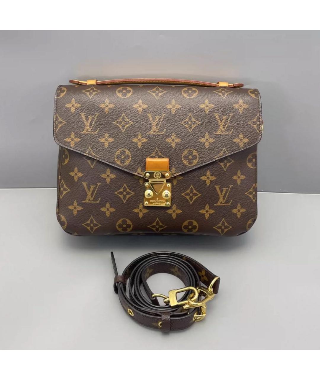 LOUIS VUITTON Коричневая сумка с короткими ручками, фото 9