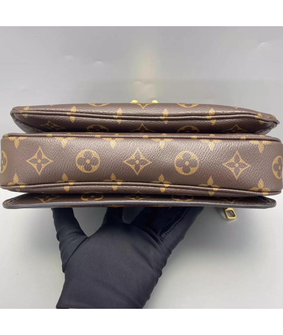 LOUIS VUITTON Коричневая сумка с короткими ручками, фото 4