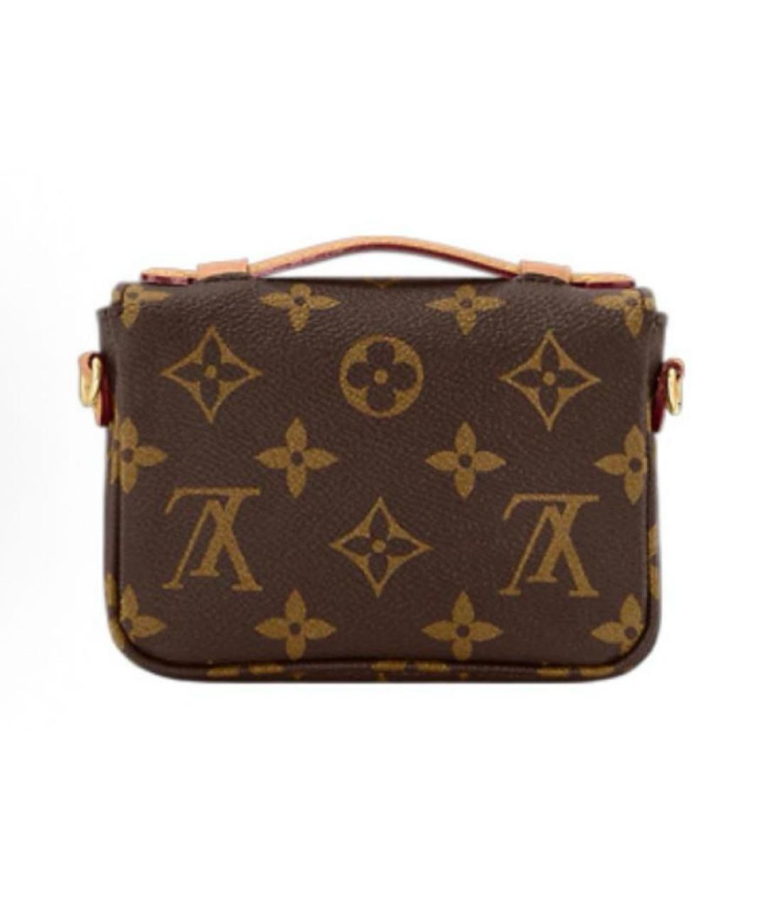 LOUIS VUITTON Коричневая кожаная сумка через плечо, фото 3