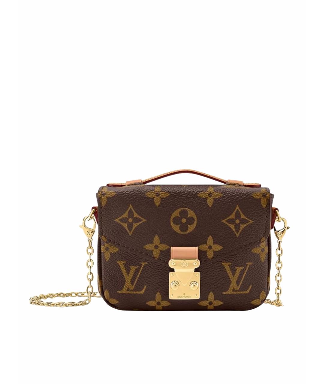 LOUIS VUITTON Коричневая кожаная сумка через плечо, фото 1